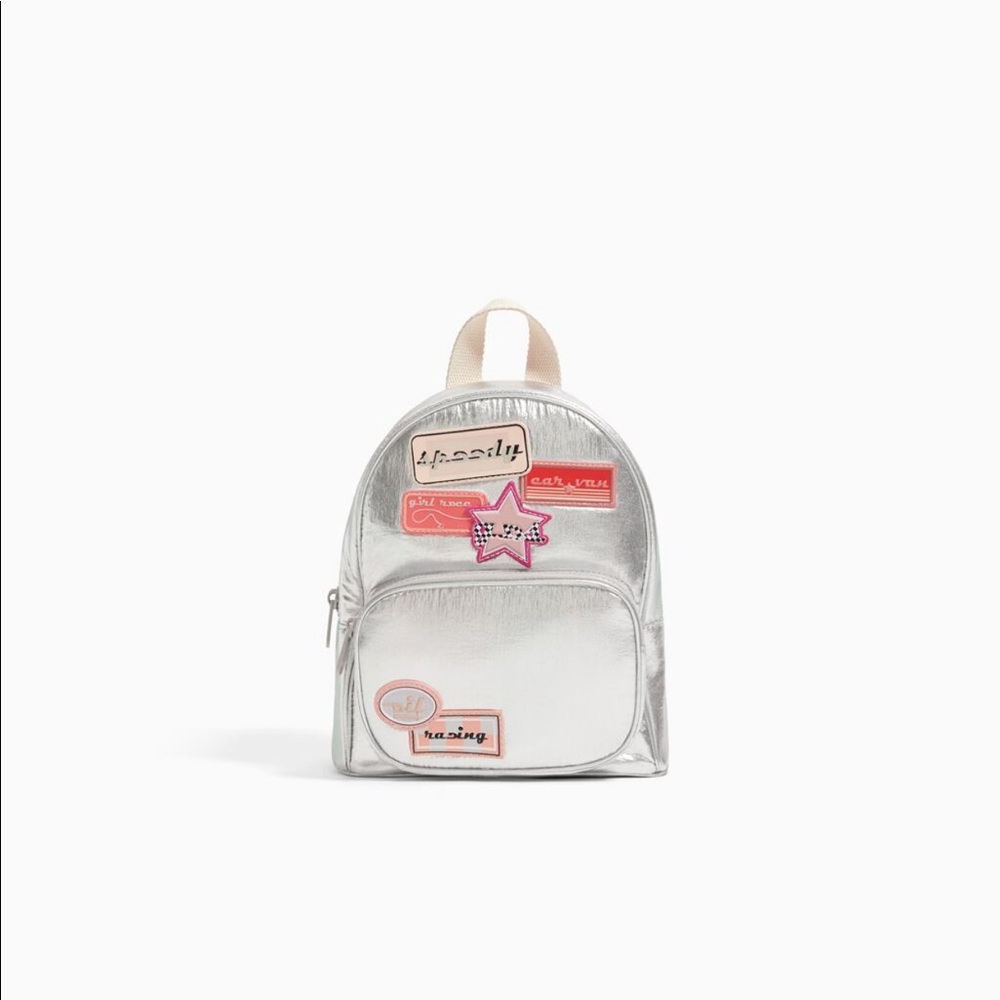 Metallic mini Zara backpack